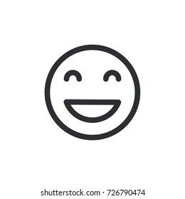 Lucky emoticon vector. Lucky emoticon outline style design