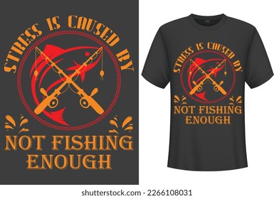 Lucky Fishing Apparel. Fisherman, I can't work today my arm is in a cast, Funny. Vintage Fisherman Sunset Design showing the excitement of catching a fish along with the peacefulness of the outdoors.