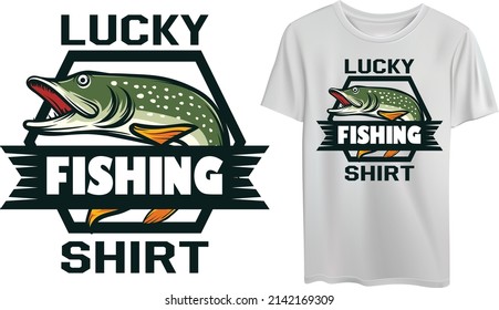 LUCKY FISHING SHIRT DO NOT WASH TSHIRT DESIGN VECTOR, Fishing T-Shirt Design