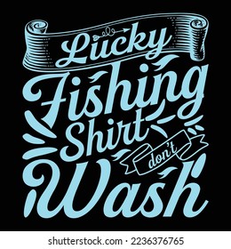 lucky fishing shirt vector file svg