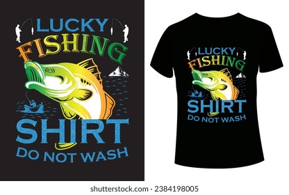 Lucky Fishing t shirt design