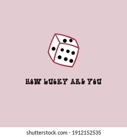 Lucky fortune dice illustration vector lunar new year jackpot