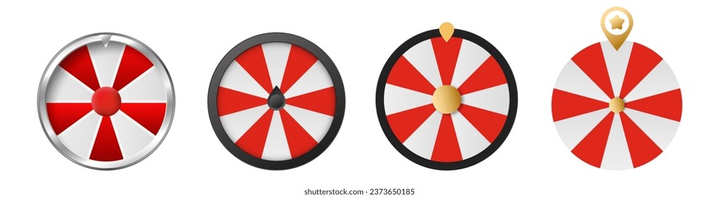 Lucky fortune wheel vector. Casino roulette leisure game template