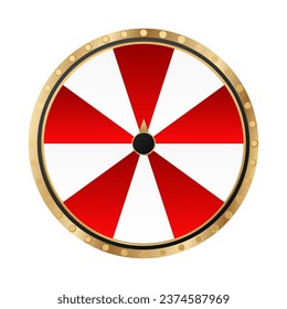 Lucky fortune wheel vector. Casino roulette leisure game template