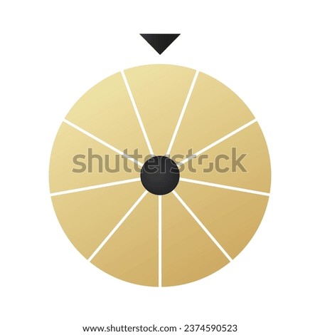 Lucky fortune wheel vector. Casino roulette leisure game template