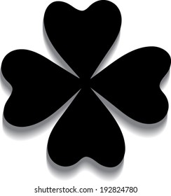 Lucky four leaf clover vector illustration