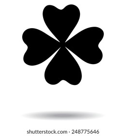 Lucky four leaf clover vector illustration