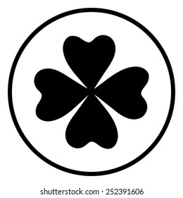 Lucky four leaf clover vector illustration 