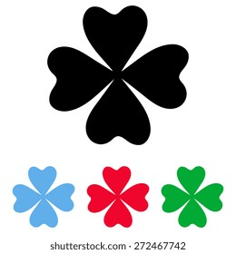 Lucky four leaf clover vector illustration 