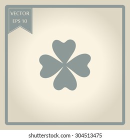  Lucky four leaf clover vector illustration