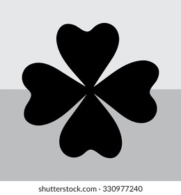 Lucky four leaf clover vector illustration
