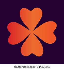 Lucky four leaf clover vector illustration 