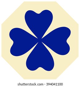 Lucky four leaf clover vector illustration