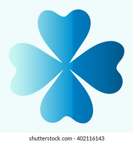 Lucky four leaf clover vector illustration