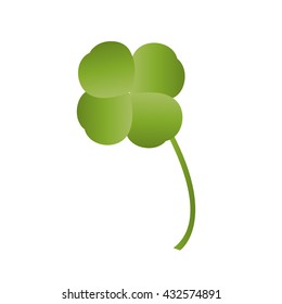 Lucky four leaf clover vector illustration
