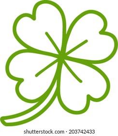 Lucky Four Leaf Irish Clover for St. Patrick's Day