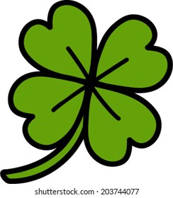 Lucky Four Leaf Irish Clover for St. Patrick's Day