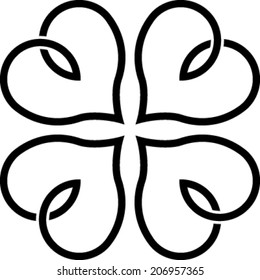 Lucky Four Leaf Irish Clover for St. Patrick's Day