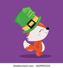 lucky fox design vector illustration