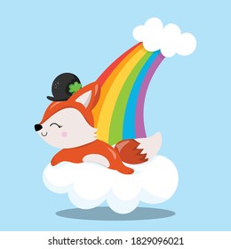 lucky fox design vector illustration