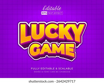 lucky game editable text effect eps10