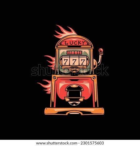 lucky game tattoo vector design