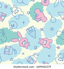 Lucky giraffe illustration material pattern
