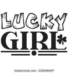 lucky girl t shirt design