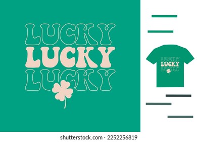 Lucky girl t shirt design
