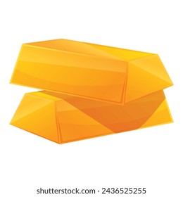 Lucky golden stack icon cartoon vector. Card festival. Metallic currency