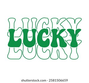 Lucky Happy St. Patrick typography T-shirt vector, Saint Patrick's Day gnome Illustration Design, lucky shamrock Clipart