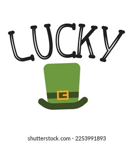 Lucky Happy St Patricks day shirt print template, St patricks design, typography design for Irish day, womens day, lucky clover, Irish gift