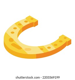 Lucky horse shoe icon. Isometric of lucky horse shoe vector icon for web design isolated on white background