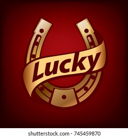 lucky - horseshoe design