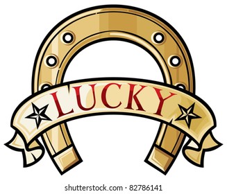 LUCKY - horseshoe design