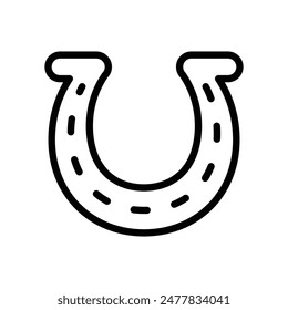 Lucky Horseshoe Icon Ideal for Good Luck and Fortune Illustrations