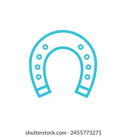 Lucky horseshoe icon. Isolated on white background. 