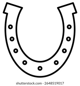 lucky horseshoe icon Outline isolated logo mark
