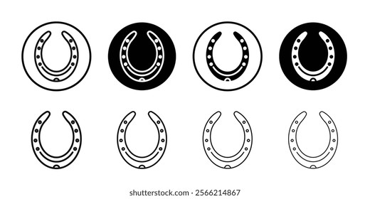 lucky horseshoe icon Symbol mark in filled style