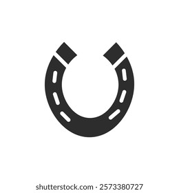 lucky horseshoe icon web design in vector