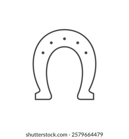 Lucky horseshoe line outline icon