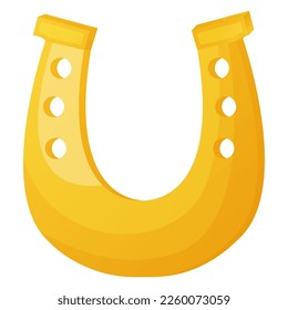 lucky horseshoe. a symbol of luck. illustration for st patrick's day