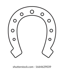 lucky horseshoe traditional isolated icon vector illustration designicon