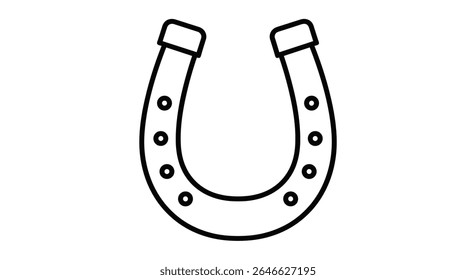 Lucky Horseshoe Vector Art Illustration for Design Projects and Crafts for Everyone