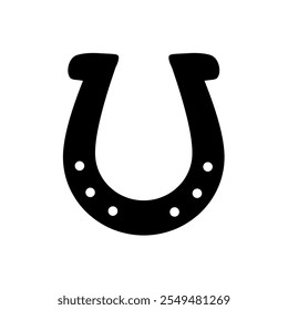 lucky horseshoe - vector icon