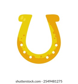 lucky horseshoe - vector icon