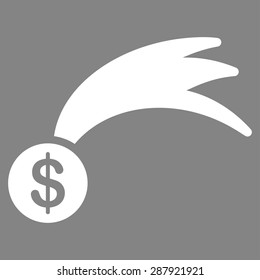 Lucky icon from Business Bicolor Set. This flat vector symbol uses white color, rounded angles, and isolated on a gray background.