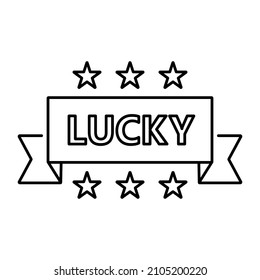 lucky icon on white background, vector illustration.