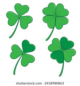 Lucky Irish Clover vector Illustration for St. Patrick's Day