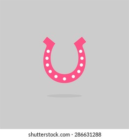  lucky irish horseshoe in pink